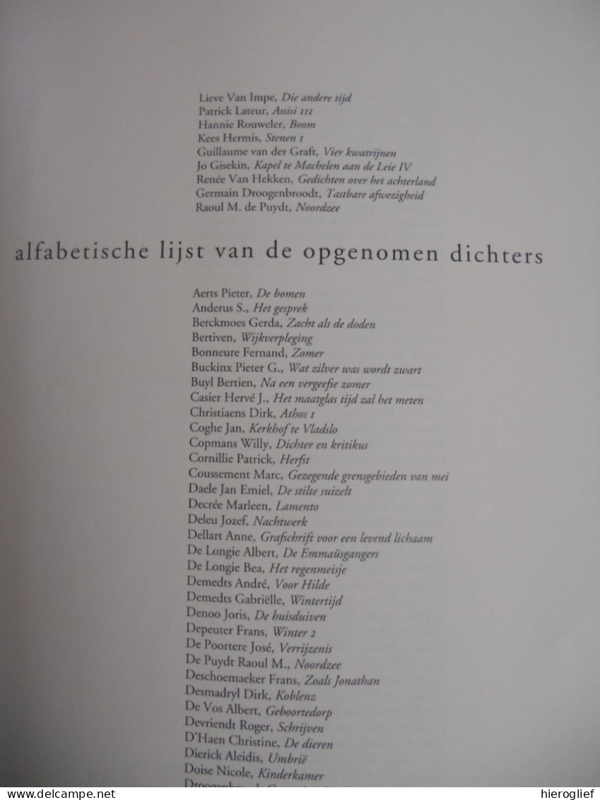 Poëtisch Bericht - Honderd gedichten uit Vlaanderen  - themanummr 250 tijdschrift VLAANDEREN 1994 dichters poëzie verzen