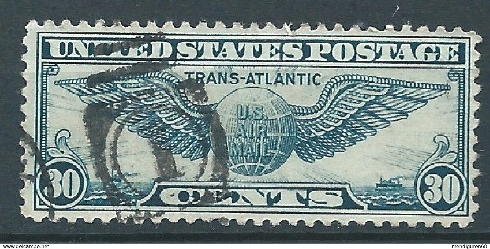 USA 1939 AIRMAIL Winged Globe  30c SC C24 MI 450 SG PA25 YT A852 - 1a. 1918-1940 Used