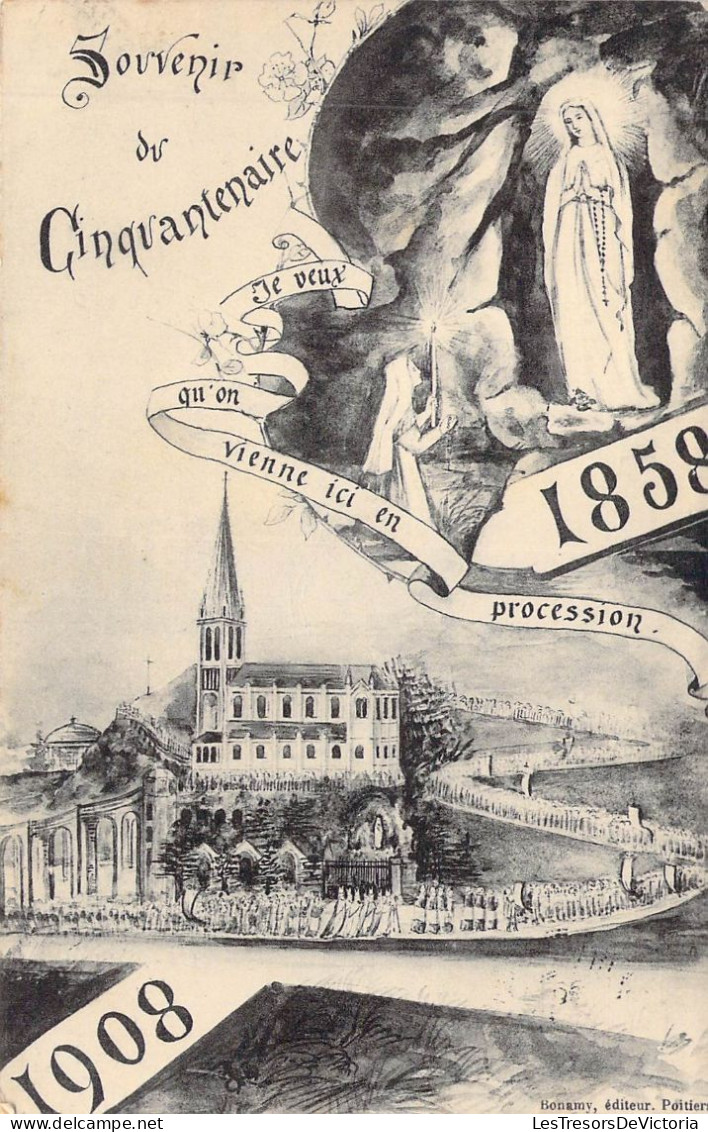 RELIGIEUX & CROYANCES - Souvenir Du Cinquantenaire - Je Veux Qu'on Vienne Ici En Procession...- Carte Postale Ancienne - Other & Unclassified