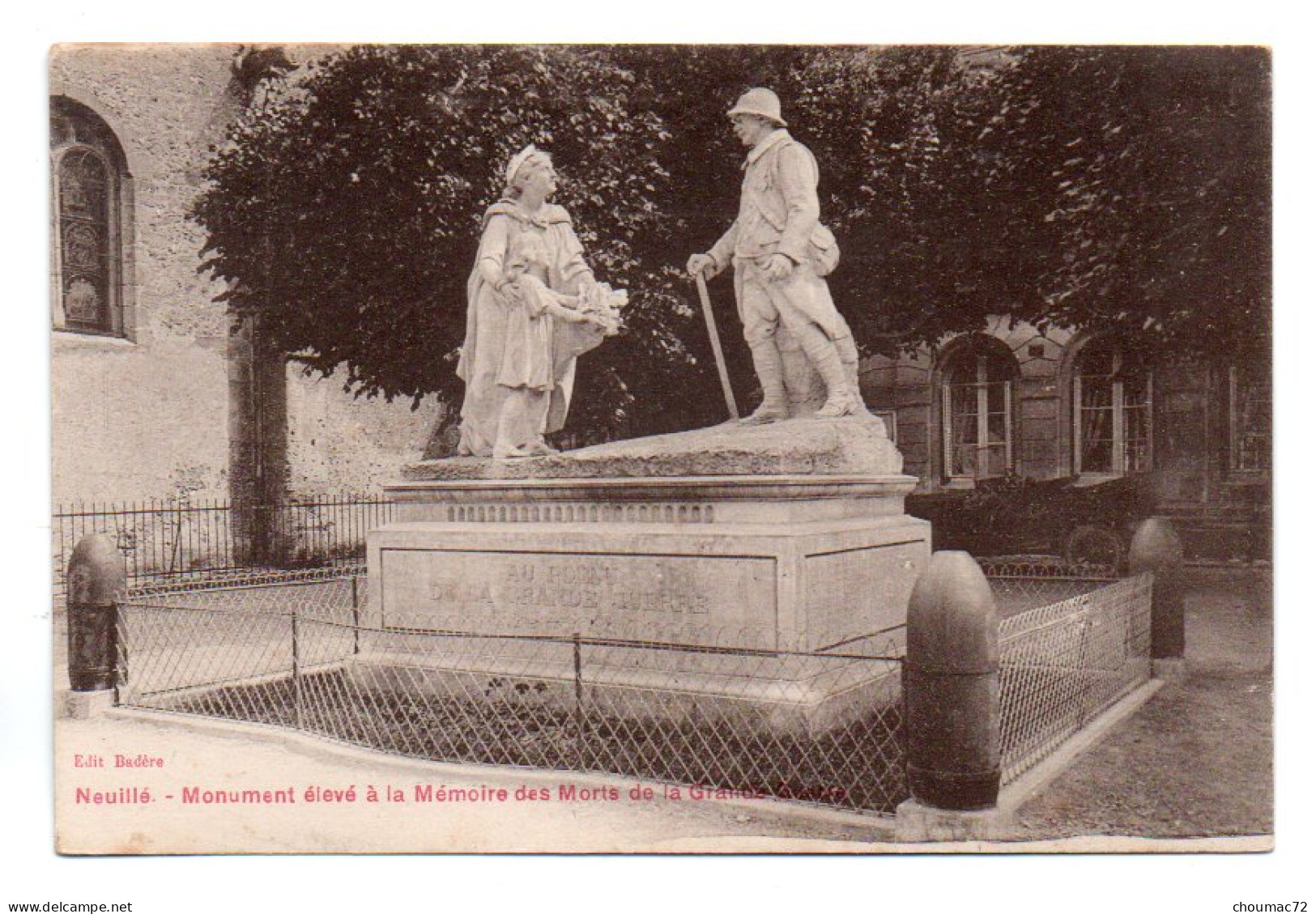 (37) 3796, Neuillé, Edit Badère, Monument Aux Morts - Neuillé-Pont-Pierre