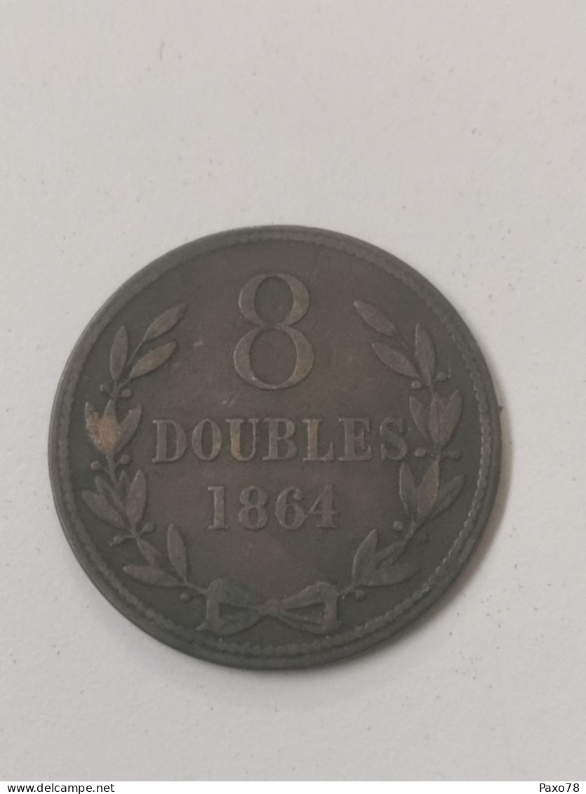 Guernesey, 8 Doubles 1864 - Guernsey