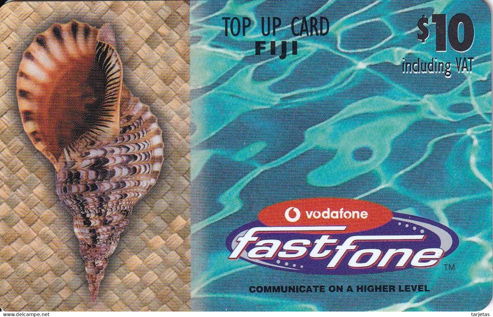 TARJETA DE FIJI DE UNA CARACOLA (SEA SHELL) - Peces