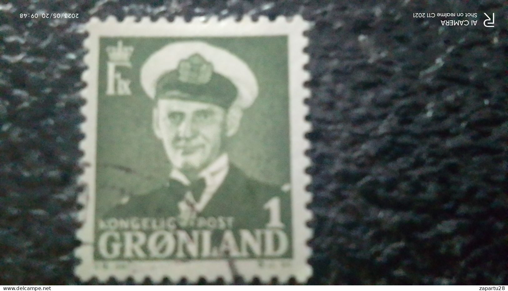 GRÖNLAND--1950-       1ÖRE        KİNG FREDERİK            IX. USED - Used Stamps