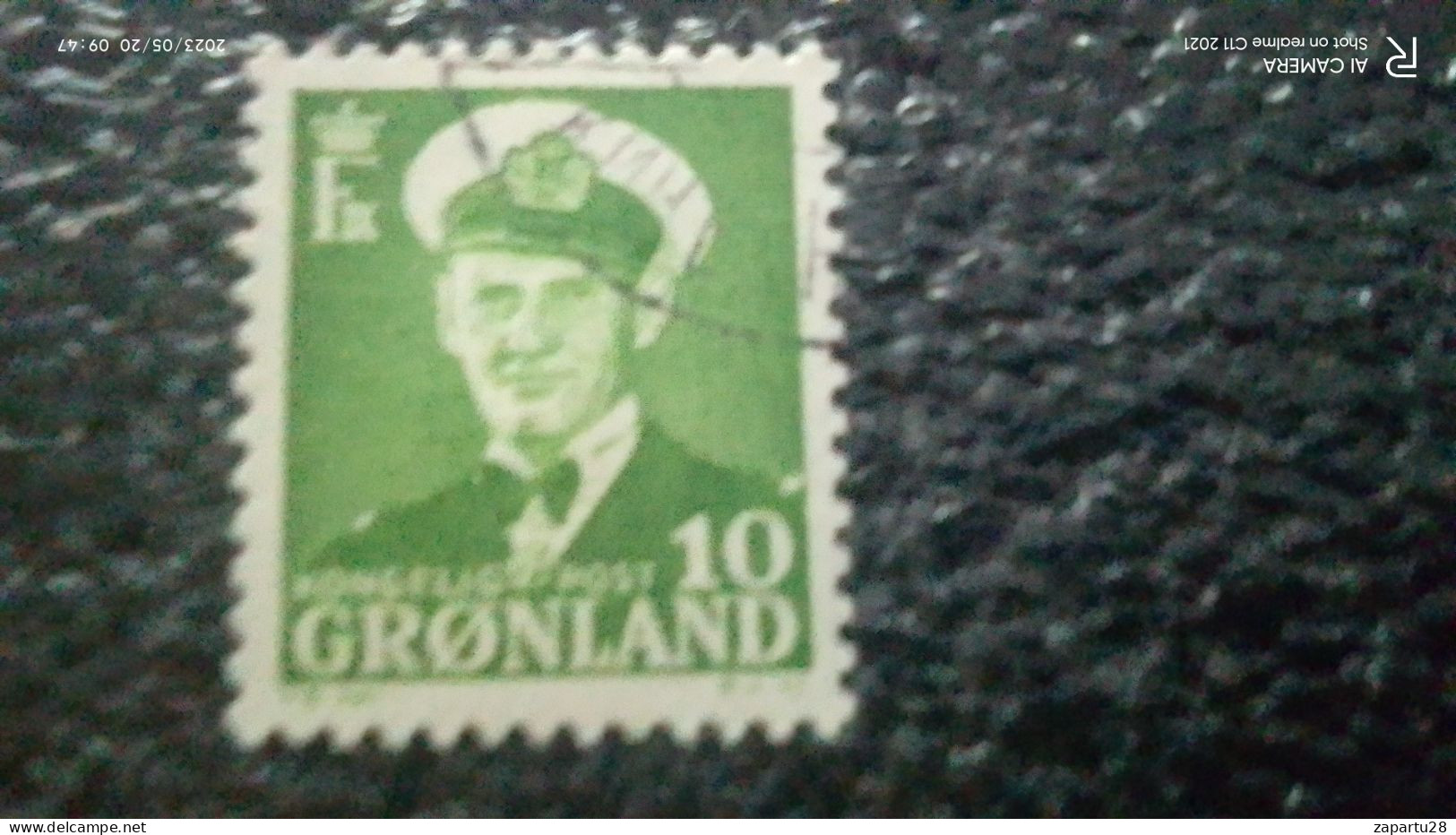 GRÖNLAND--1950-       10ÖRE        KİNG FREDERİK            IX. USED - Usados