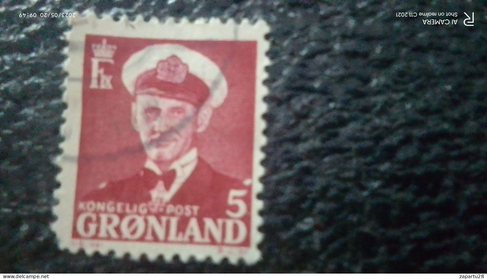 GRÖNLAND--1950-       5RE        KİNG FREDERİK            IX. USED - Oblitérés