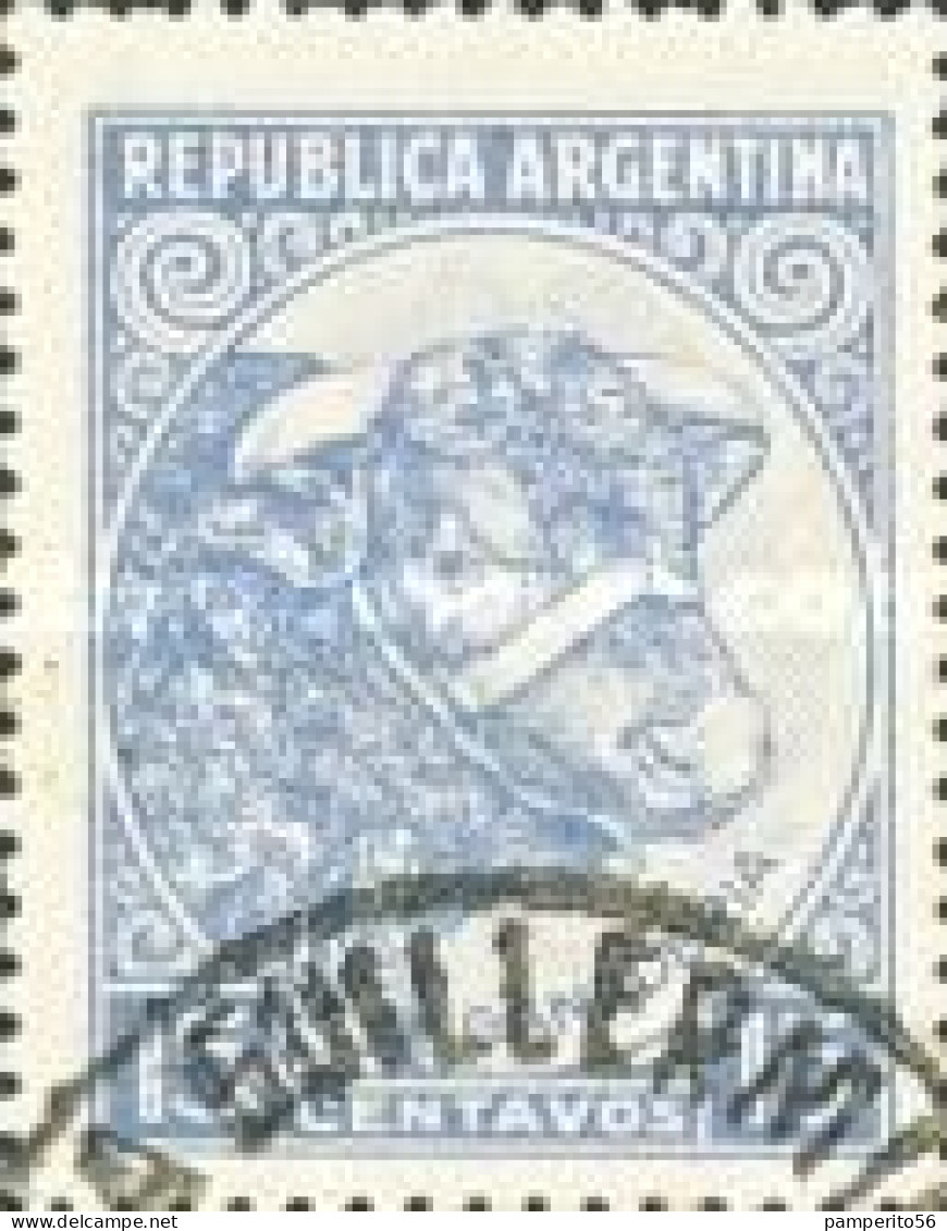 ARGENTINA - AÑO 1935 - Serie Próceres Y Riquezas I - Ganadería - Cabeza De Toro - Oblitérés