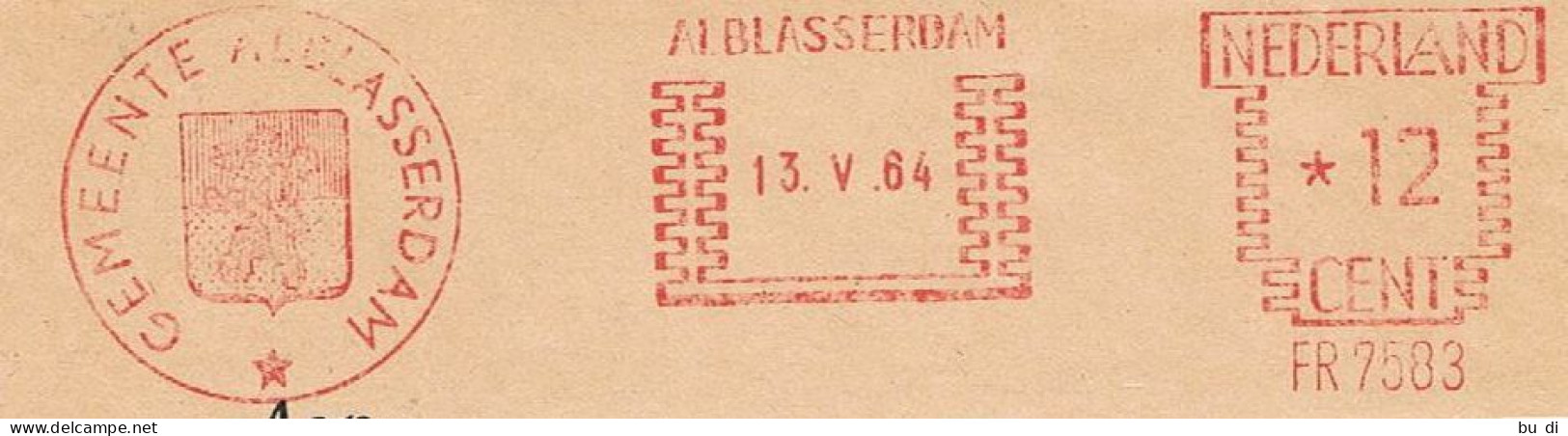 Niederlande Freistempel Alblasserdam - Wappen, Blason, Coat Of Arms - Meterstamp, EMA - Franking Machines (EMA)