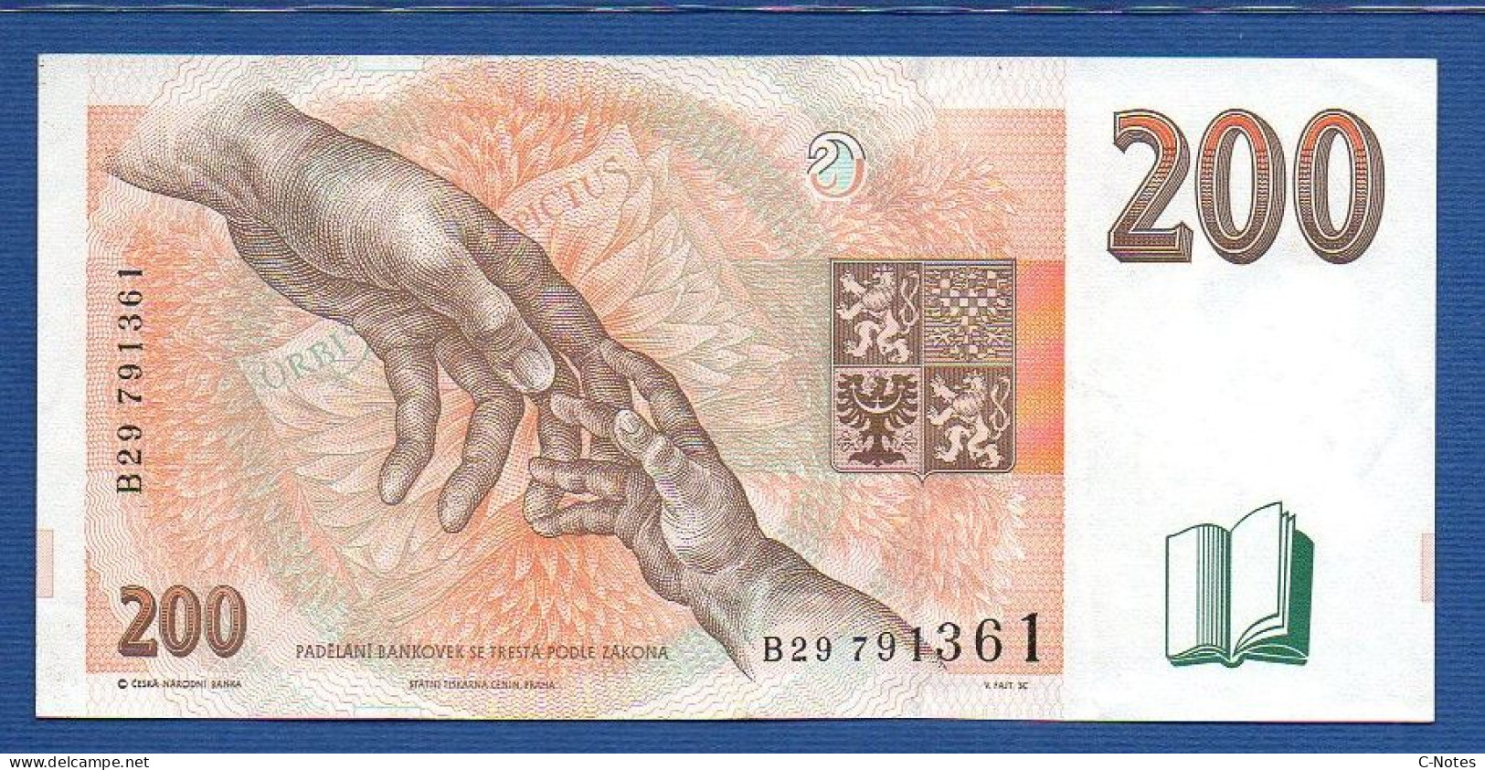 CZECHIA - CZECH Republic - P.13 – 200 Korun 1996 XF+, S/n B29 791361 - República Checa