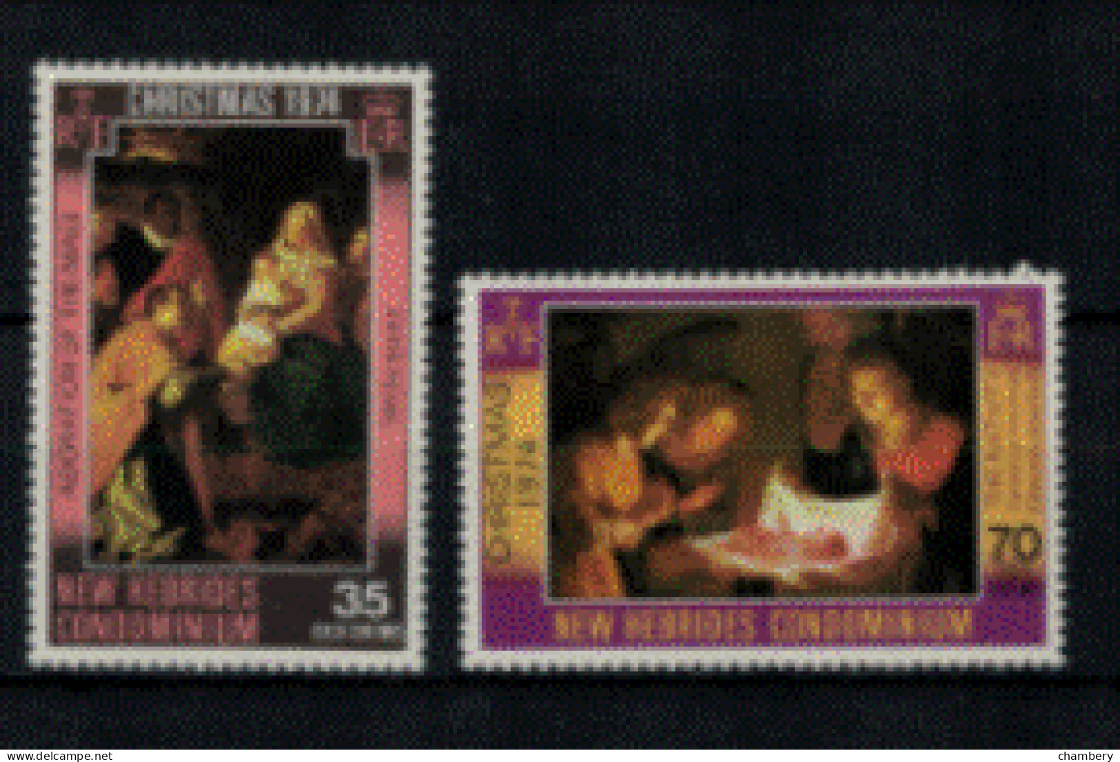 Nlles Hébrides - "Tableaux Noël" - Légende Anglaise - Série Neuve 1* N° 406 à 407 De 1974 - Neufs