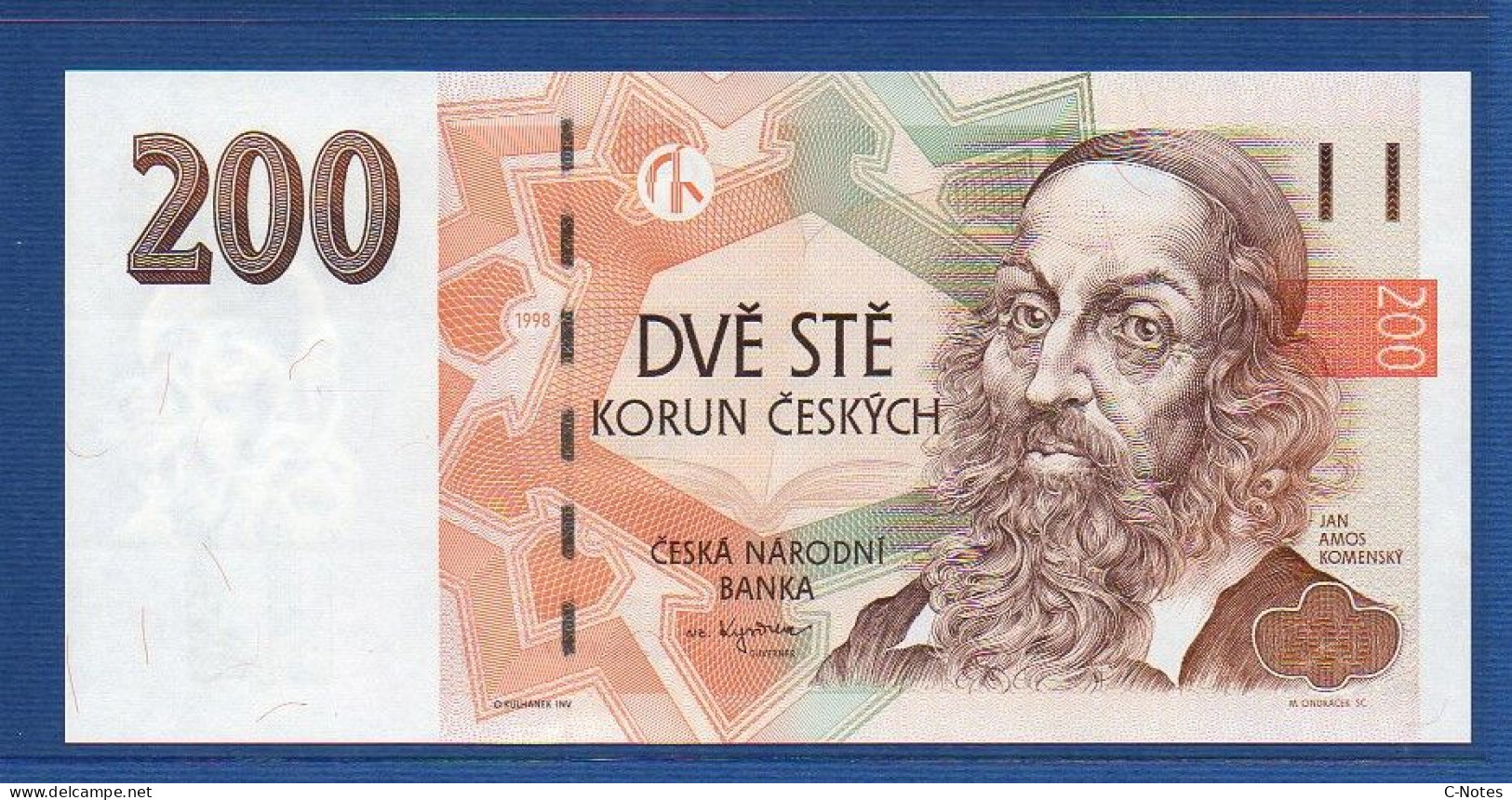 CZECHIA - CZECH Republic - P.19d – 200 Korun 1998 UNC, S/n F64 198200 - República Checa