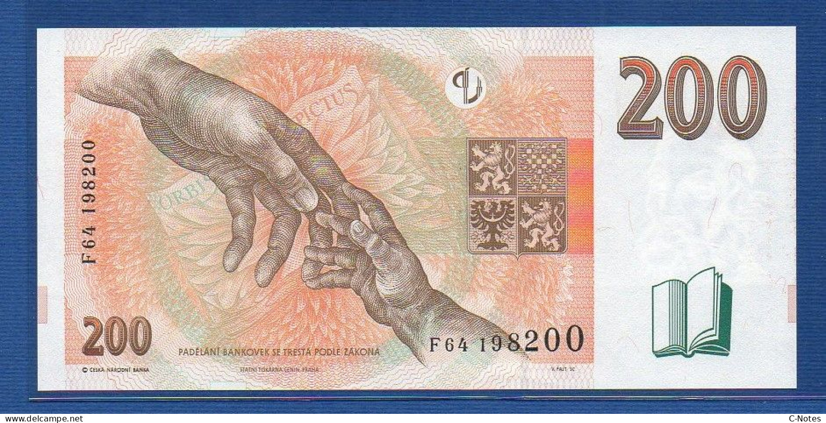 CZECHIA - CZECH Republic - P.19d – 200 Korun 1998 UNC, S/n F64 198200 - Tschechien