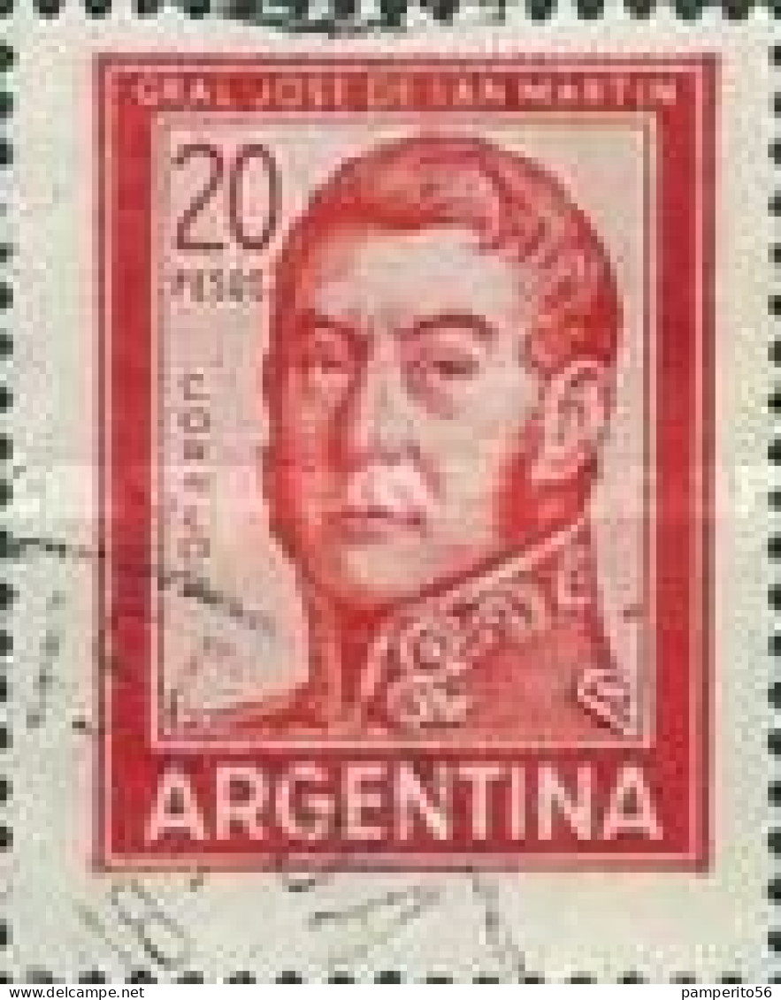 ARGENTINA - AÑO 1967 - Serie Próceres Y Riquezas II - General Don José De San Martín 20c. - Oblitérés