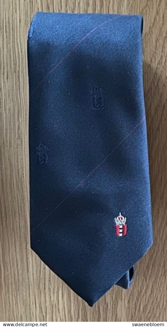 NL.- STROPDAS MET WAPEN VAN AMSTERDAM. SPECIALLY MADE FOR CITY OF AMSTERDAM. Necktie - Cravate - Kravate - Ties. - Cravates