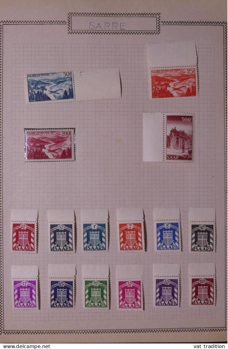 SARRE - Petite Collection PA Mais Tous Les Timbres Sont Luxes - Les Charnières Sont Sur Les Bords De Feuille - A 66 - Luftpost