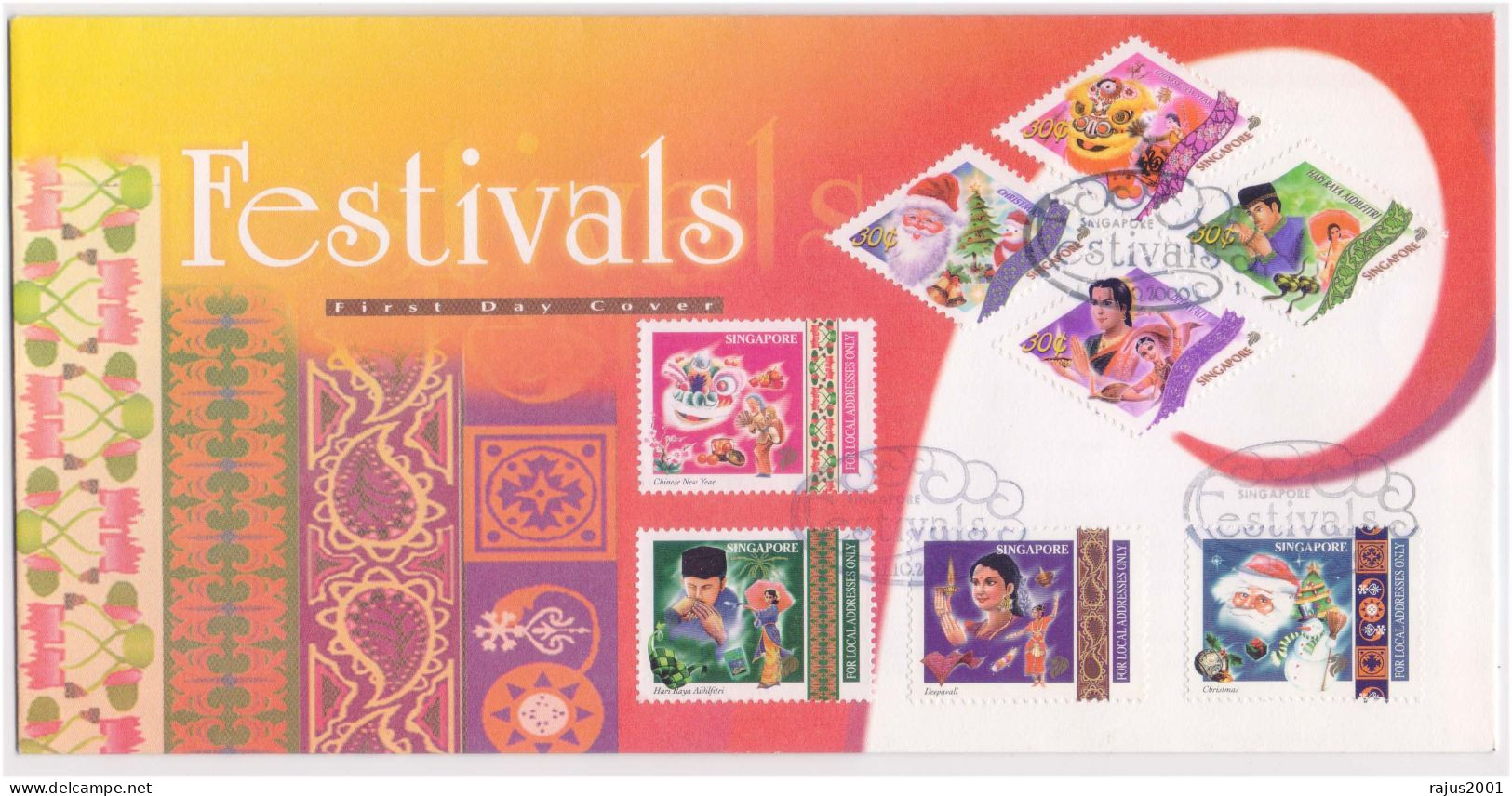 Festivals, EID, Eid Al-Fitr, Deepawali, Diwali, Mosque, Islam, Islamic Hinduism, Mythology FDC - Induismo