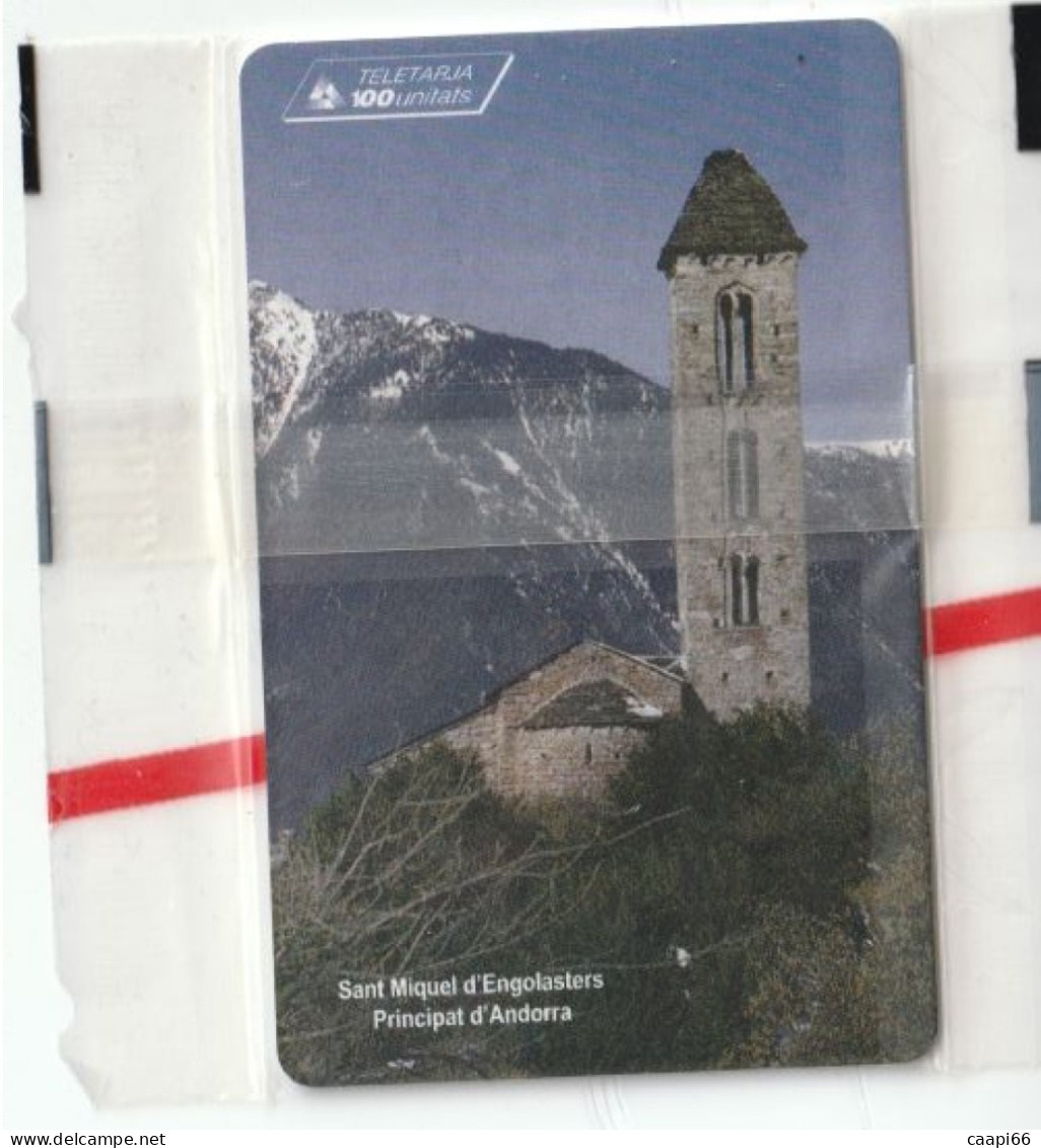 Telecarte ANDORRE - 100 U - NSB - Sant Miquel D'Engolasters - Eglise - Andorra