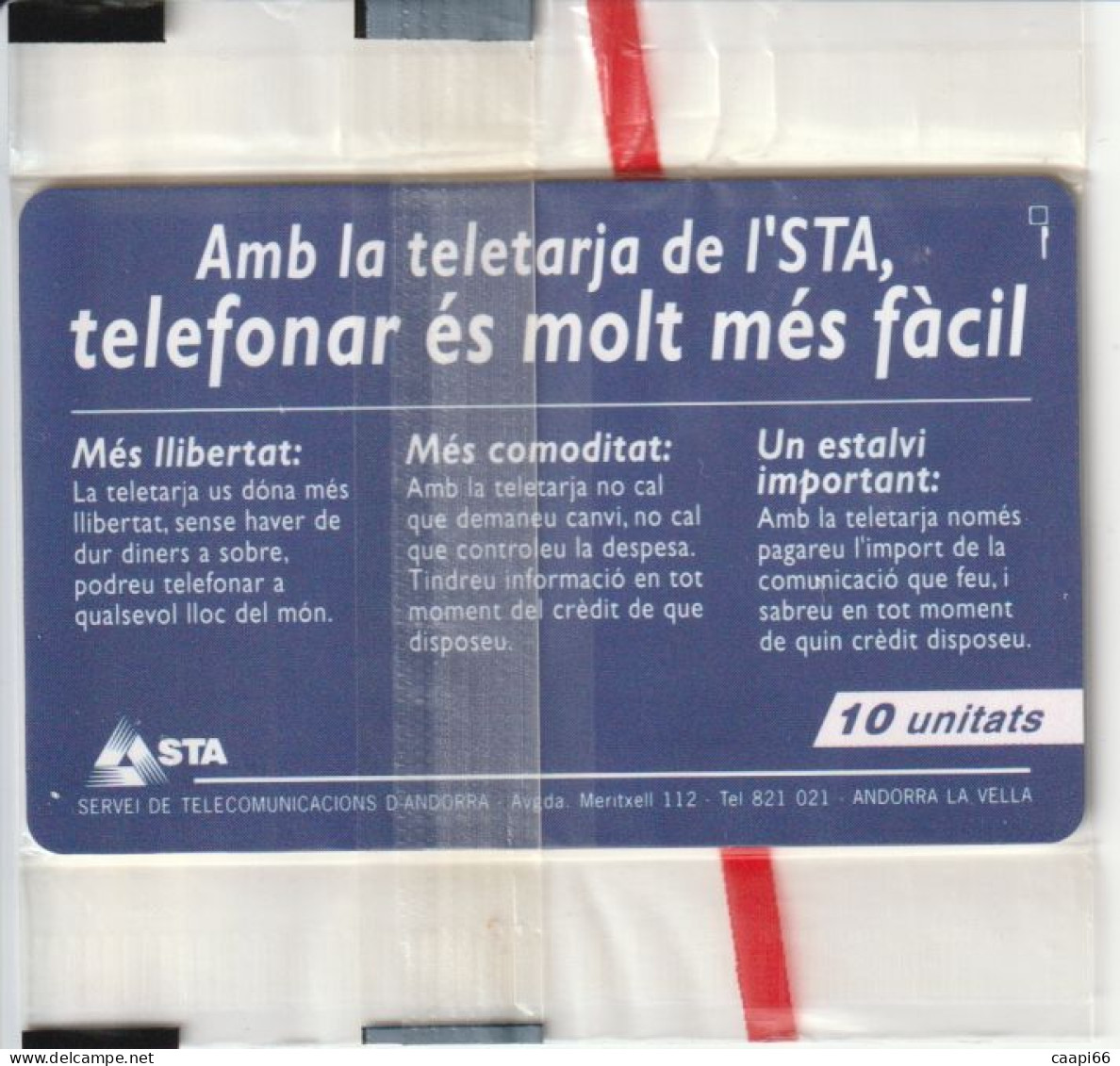 Telecarte ANDORRE - 10 U - NSB - Andorra