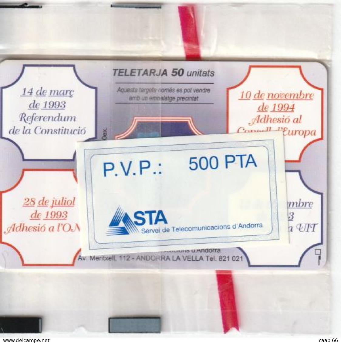 Telecarte ANDORRE - 50 U - NSB - Andorra