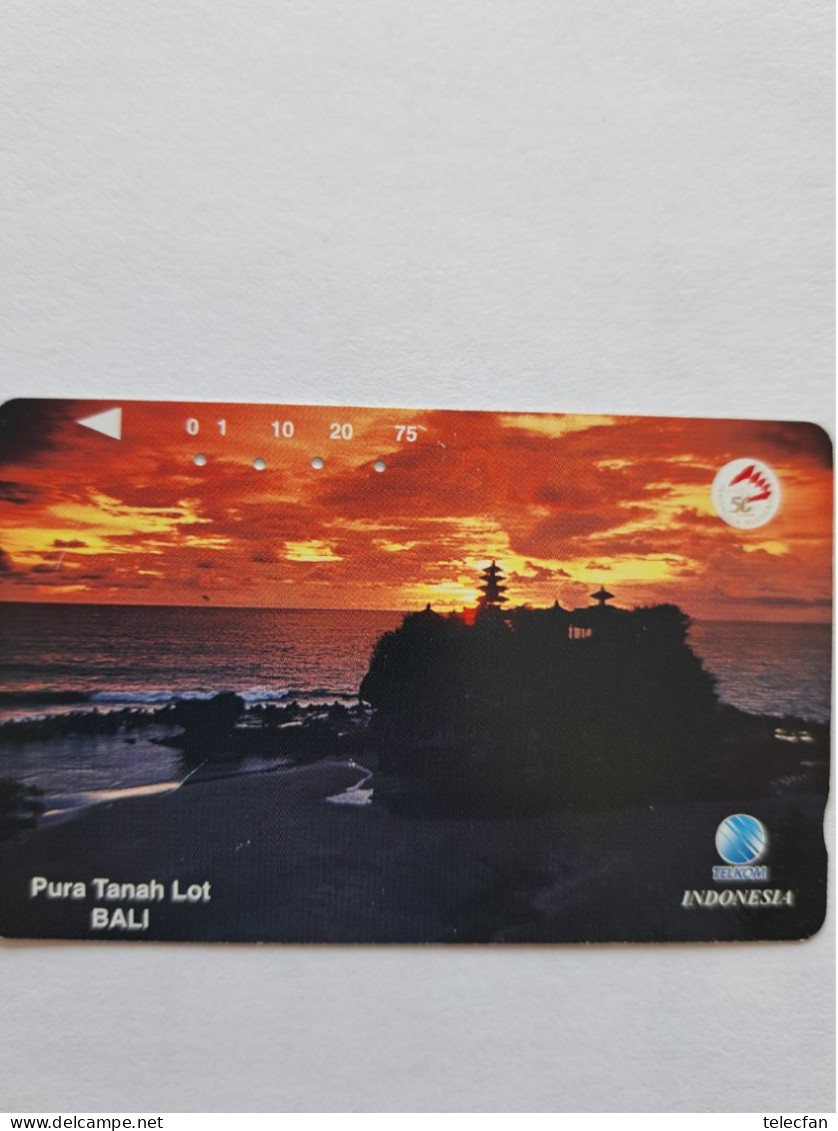 INDONESIE TEMPLE BALI PURA TANAH LOT SUNSET 75U UT - Kultur