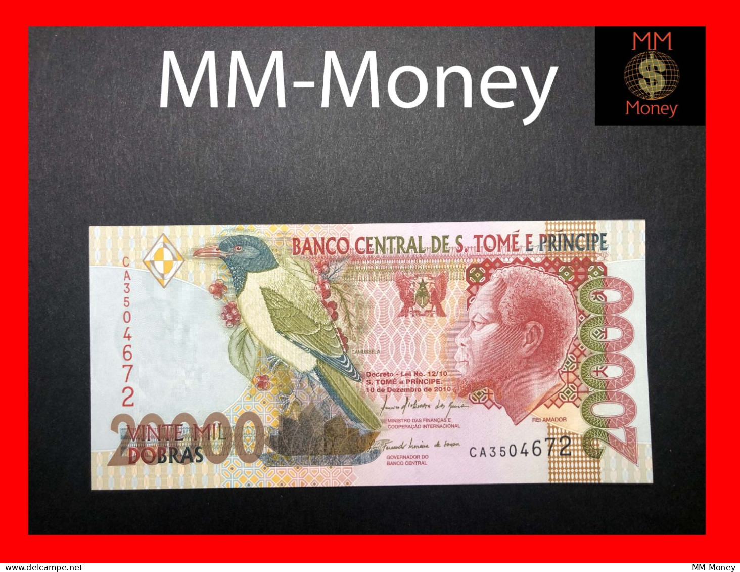 SAO TOME’ E PRINCIPE  20.000  20000 Dobras  10.12.2010   P. 67    UNC - Sao Tome And Principe