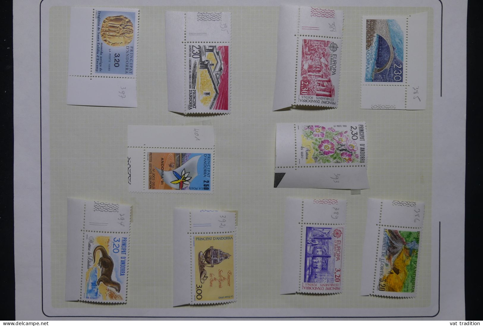 ANDORRE - Petite Collection Mais Tous Les Timbres Sont Luxes - Les Charnières Sont Sur Les Bords De Feuille - A 78 - Collections