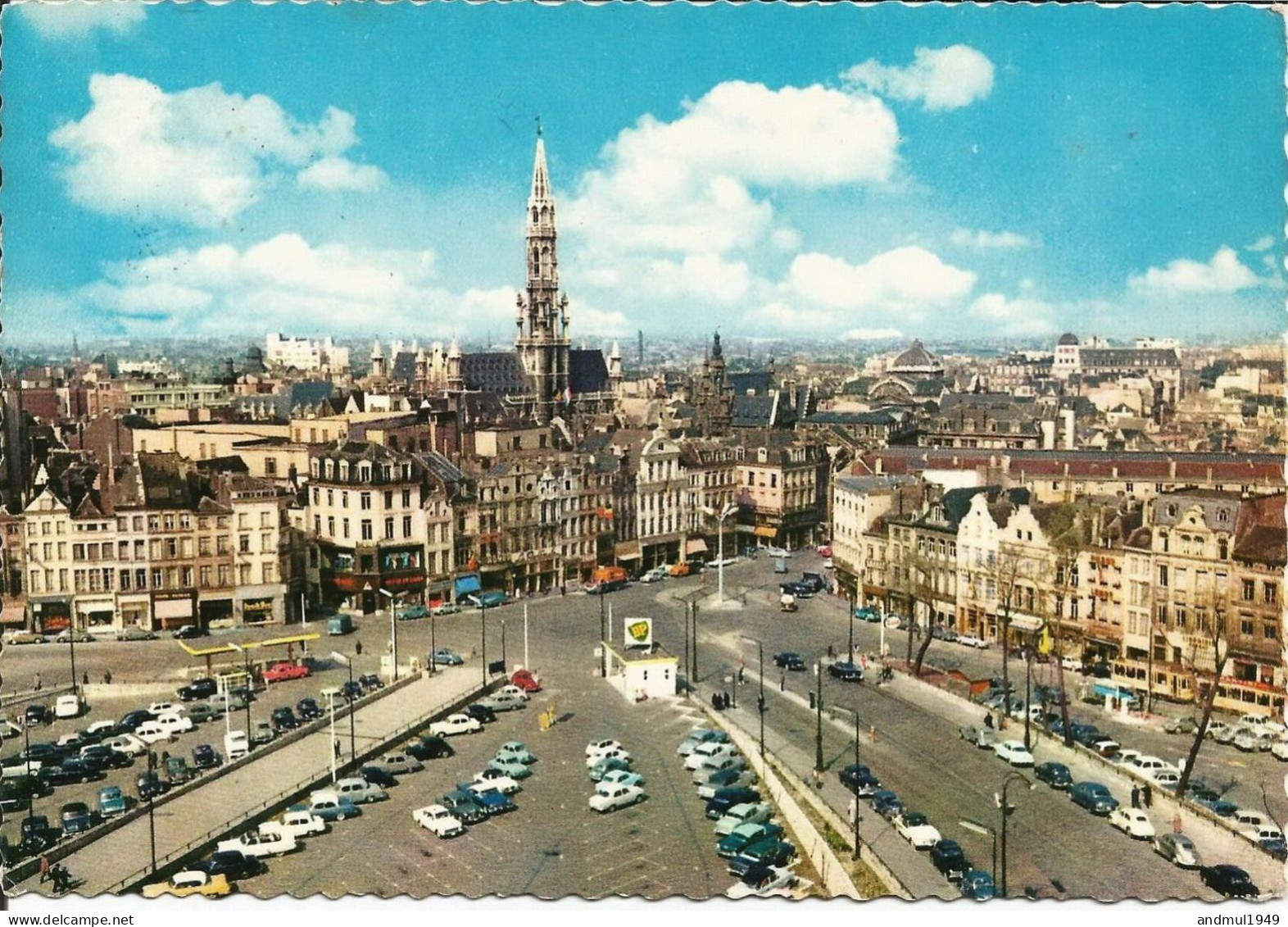BRUXELLES - Panorama Et Flèche De L'Hôtel De Ville - Oblitération De 1965 - Panoramische Zichten, Meerdere Zichten