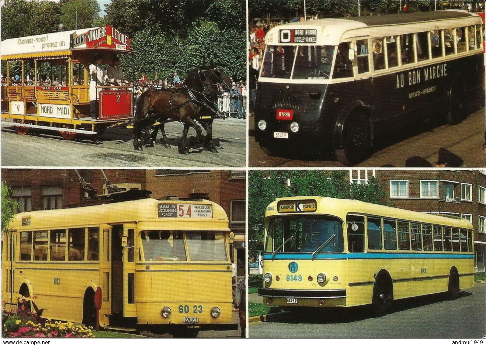 BRUXELLES - Transport En Commun - Multi-vues - Bus - N'a Pas Circulé - Public Transport (surface)