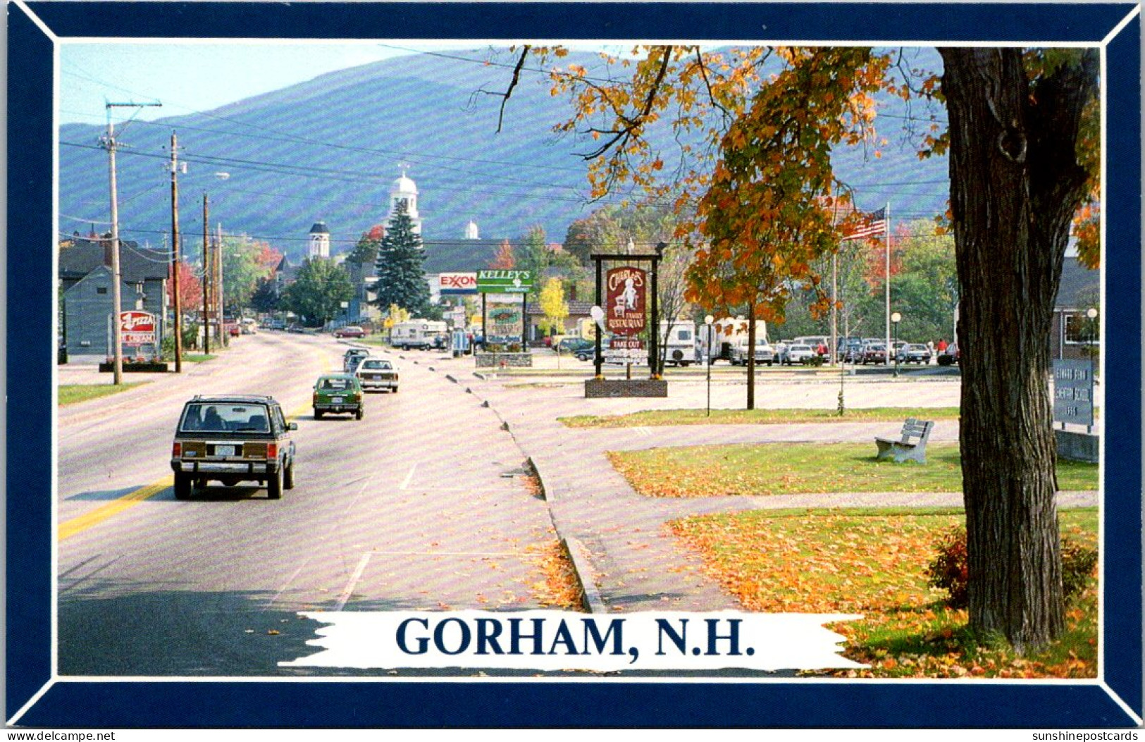 New Hampshire Gorham Main Street Scene - White Mountains