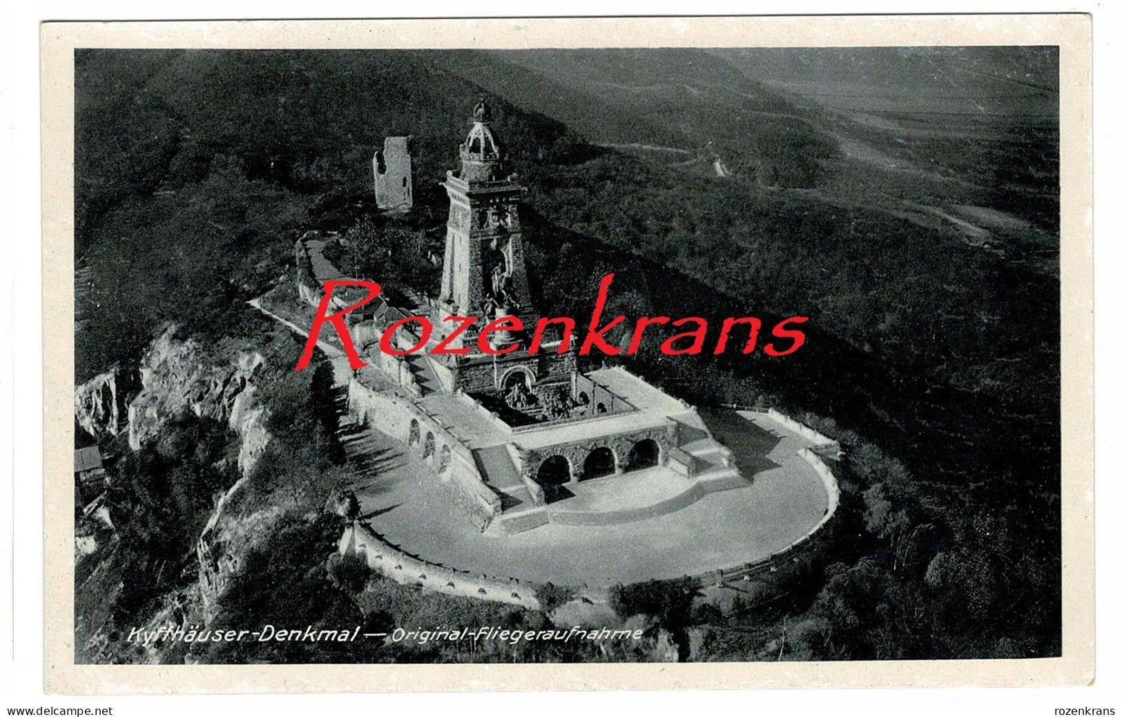 Kyfhauser Kyffhaeuser Denkmal Fliegeraunahme Thuringen Deutschland Kyffhäuserdenkmal Nazi Swastika 1936 Propaganda - Kyffhaeuser