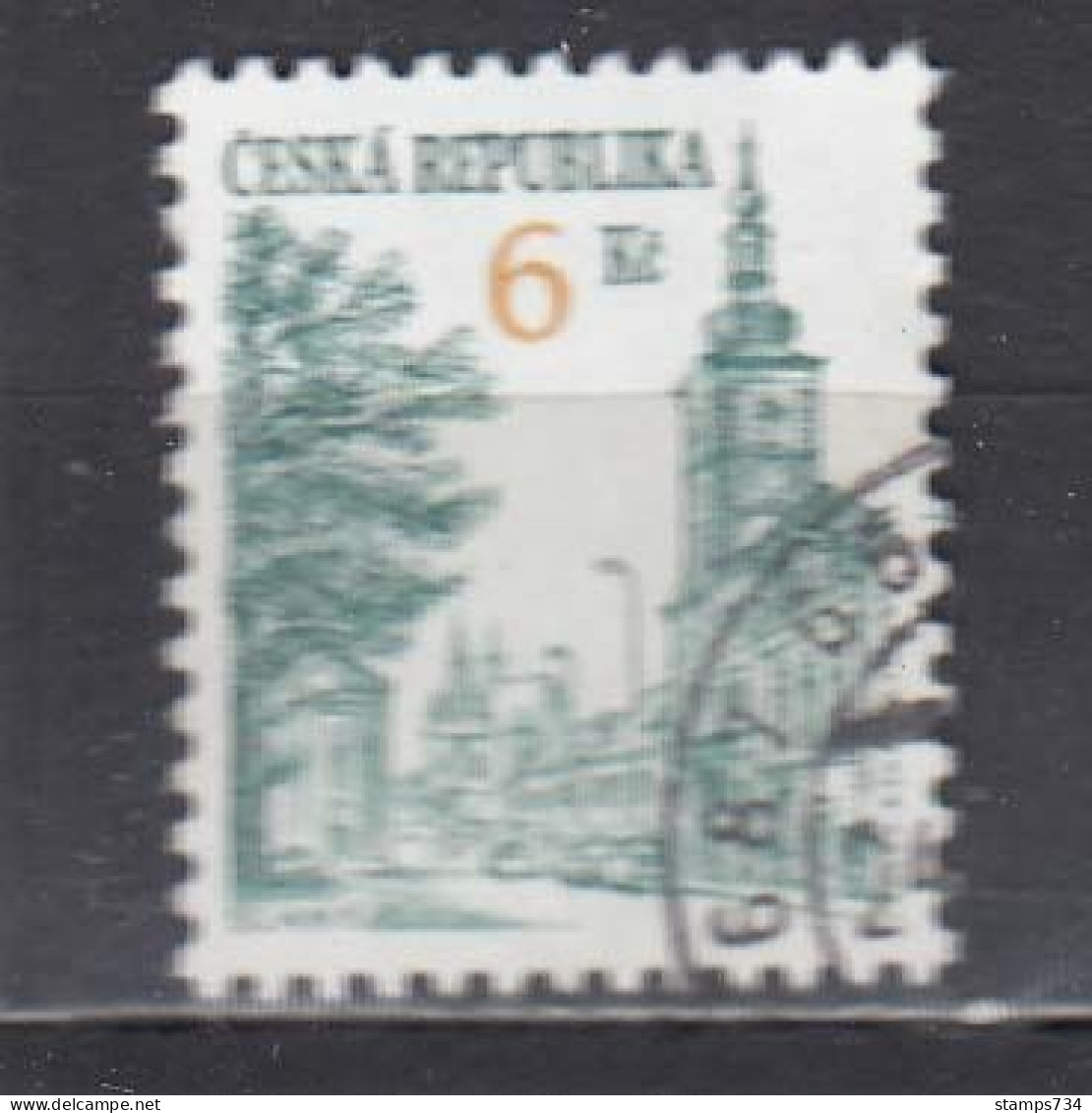 Czech Rep. 1994 - Regular Stamp: Cities, 6 Kr., Mi-Nr. 52, Used - Used Stamps