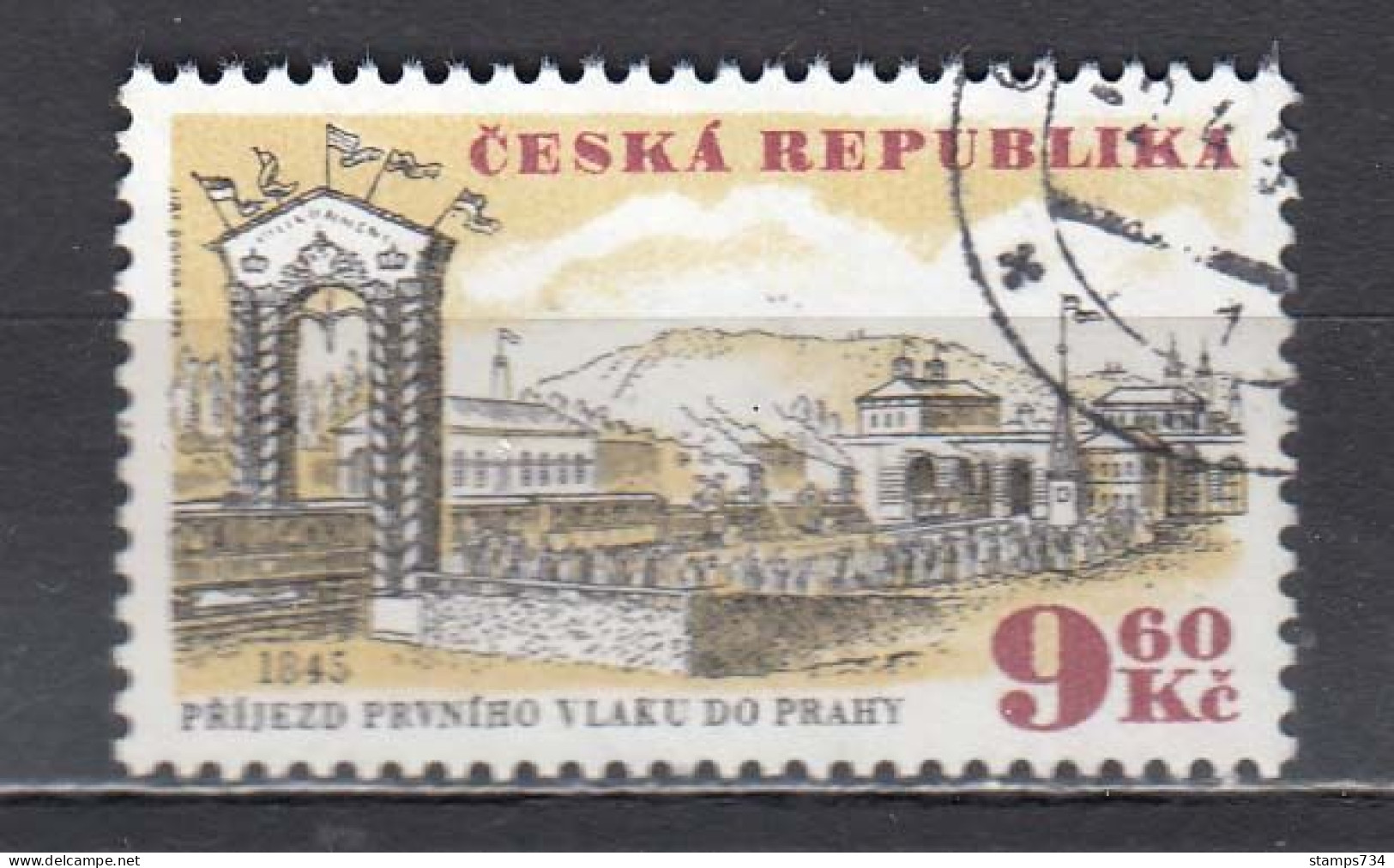 Czech Rep. 1995 - Trains: 150 Years Of Railway Connection Olomuz-Prague, Mi-Nr. 82, Used - Used Stamps