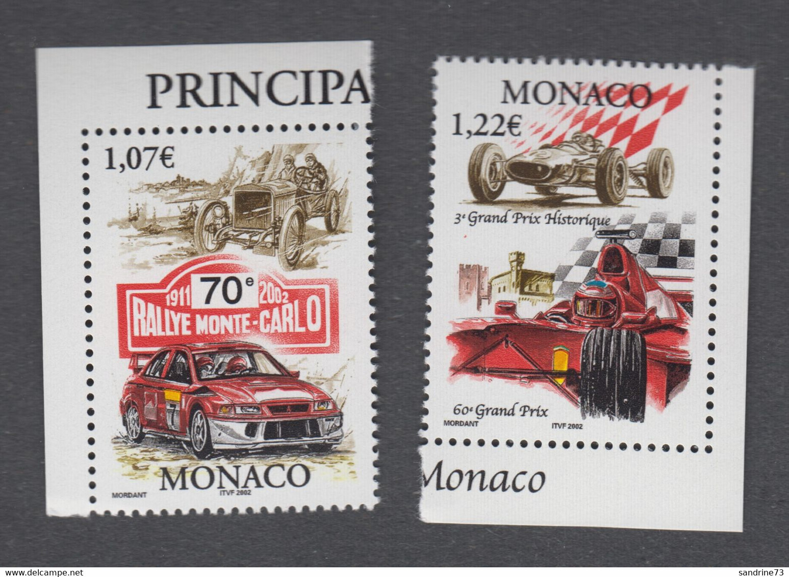 Timbres De Monaco Neufs** 70ème Rallye De Monte-Carlo - N° 2334 Et 2335 - TB - Autres & Non Classés