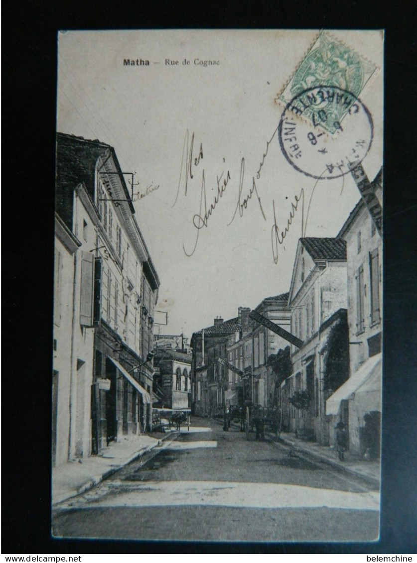 MATHA                     RUE DE COGNAC - Matha