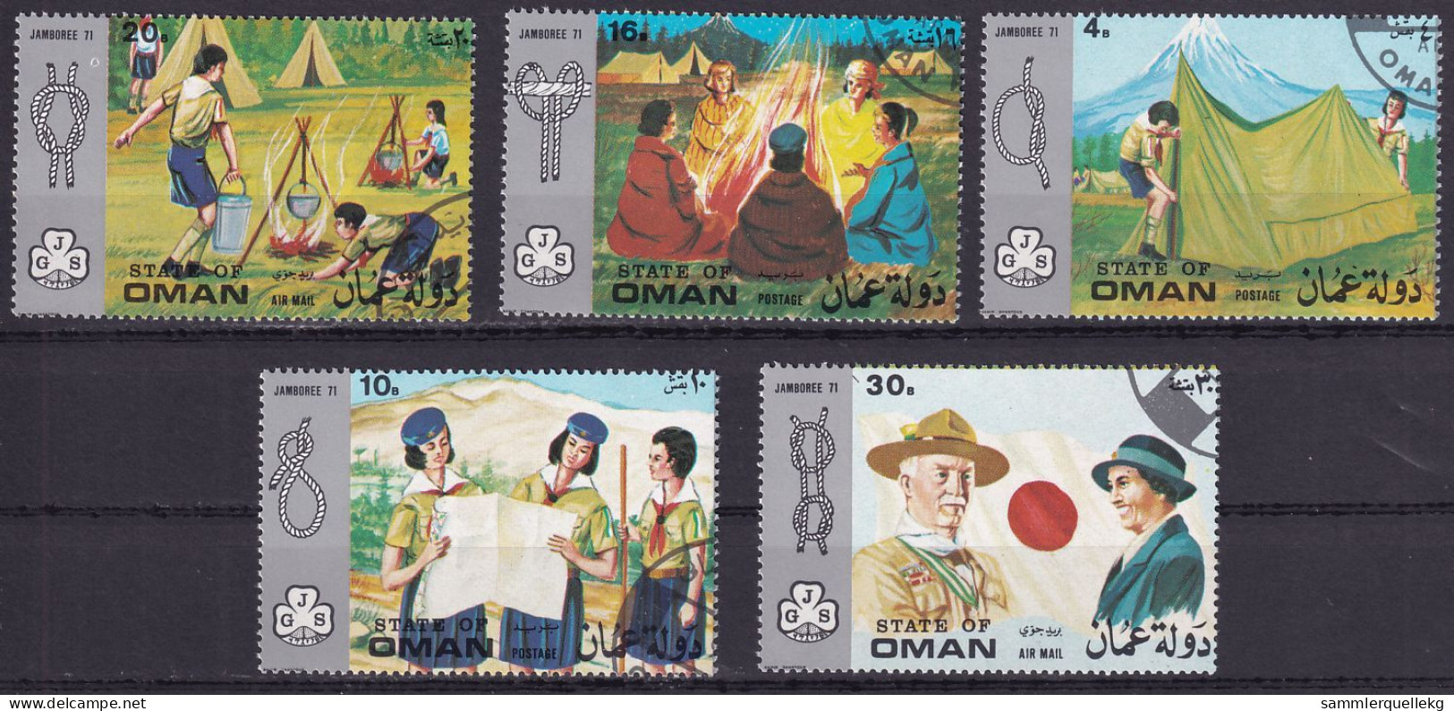 State Of Oman Satz Gestempelt, Pfadfinder - 13th World Jamboree, Japan, 1971 (Nr. 1570) - Gebraucht