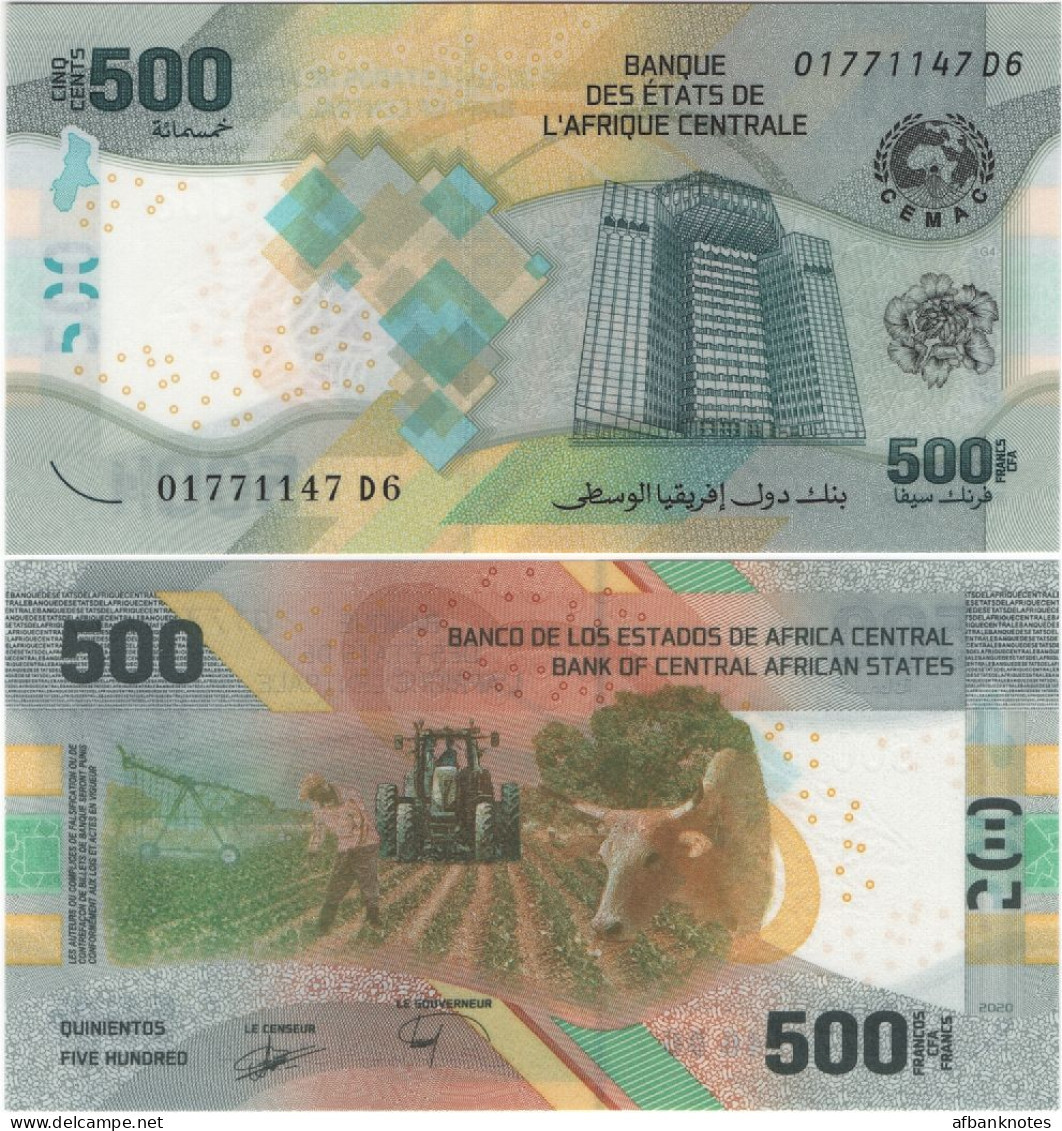 CENTRAL AFRICAN STATES       500 Francs       P-W700       2020 (2022)        UNC - Stati Centrafricani