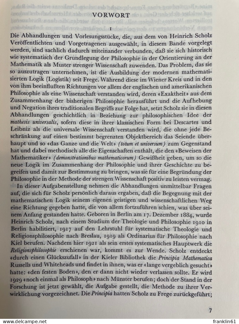 Mathesis Universalis : Abhandlungen Zur Philosophie Als Strenger Wiss. - Filosofie