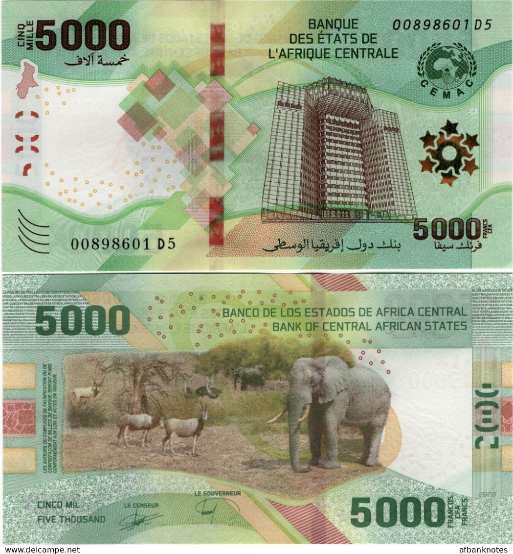 CENTRAL AFRICAN STATES       5000 Francs       P-W703       2020 (2022)        UNC - États D'Afrique Centrale