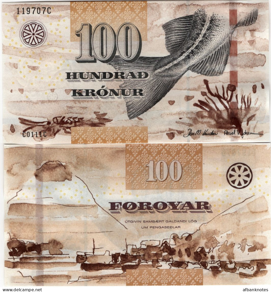 FAEROE IS.       100 Krónur       P-30       (20)11       UNC - Faeroër