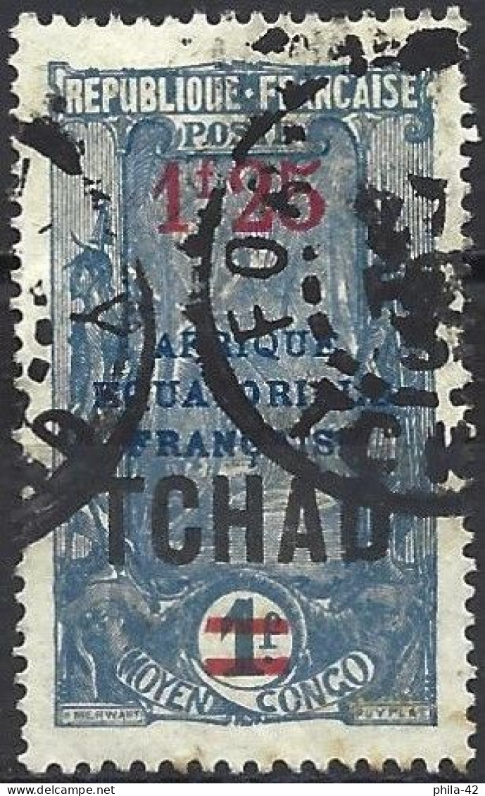 Chad 1926 - Mi 40 - YT 48 ( Coconut Palm Avenue Overprint ) - Oblitérés