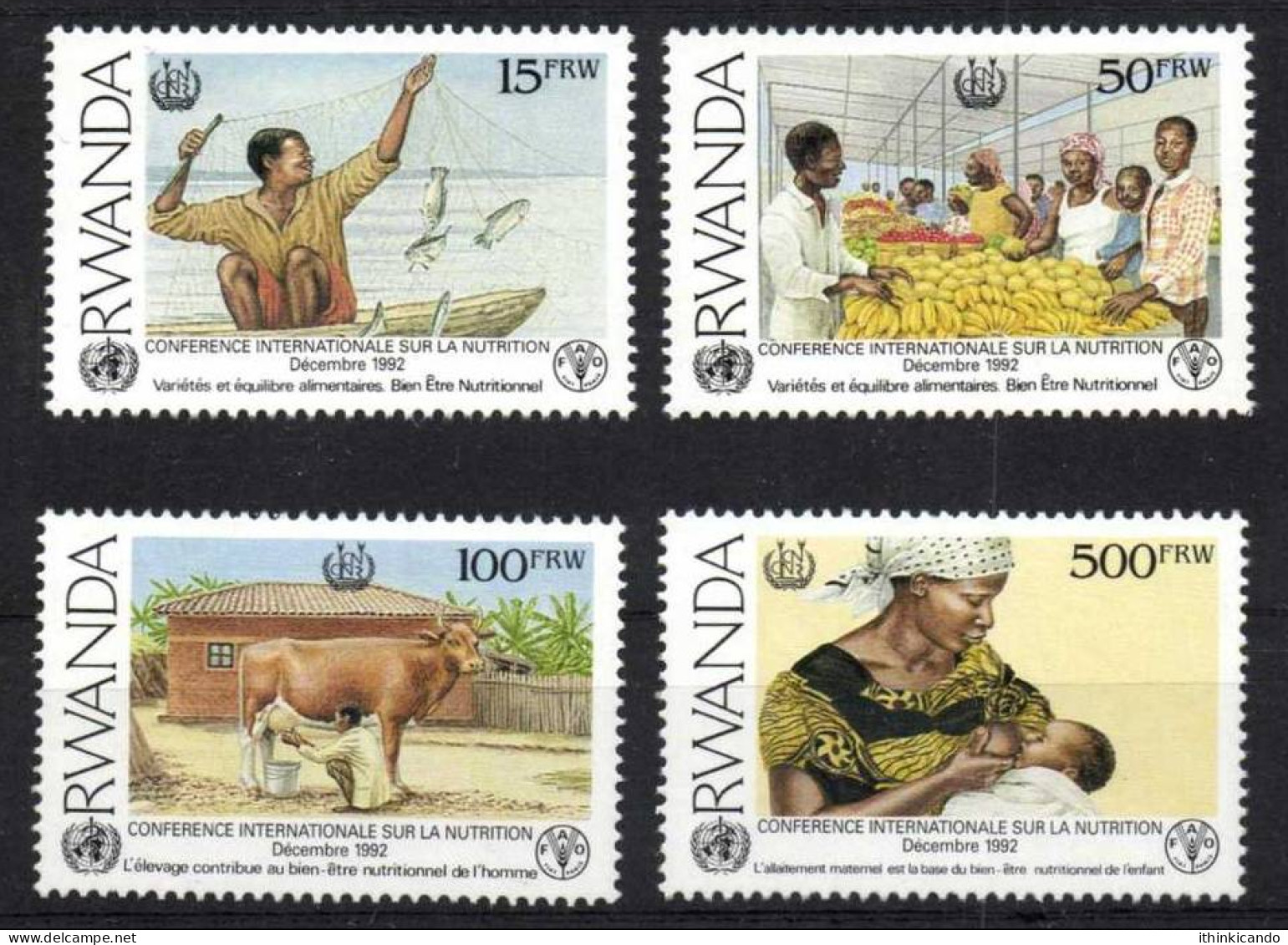 Rwanda 1992 Mi A1453-D1453 Set MNH - Unused Stamps