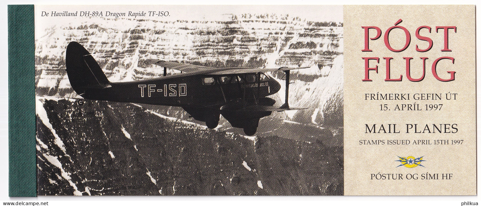 MiNr. 866 - 869 Island 1997, 15. April. Postflugzeuge. Odr., Kleinbogen Und Markenheftchen - Postfrisch/**/MNH  - Unused Stamps