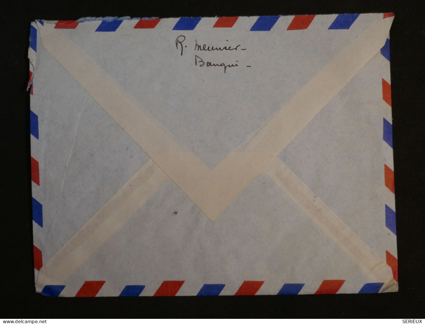 BT5  AEF  BELLE LETTRE  1941  PAR AVION PETIT BUREAU BANGUI A PARIS FRANCE+ AFF. INTERESSANT++++ - Storia Postale