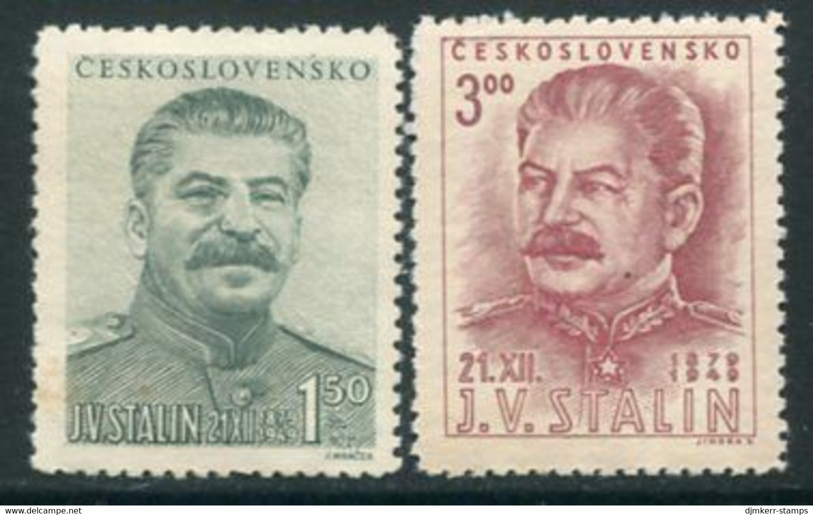 CZECHOSLOVAKIA 1949 Birthday Of Stalin LHM / *.  Michel 603-04 - Ungebraucht