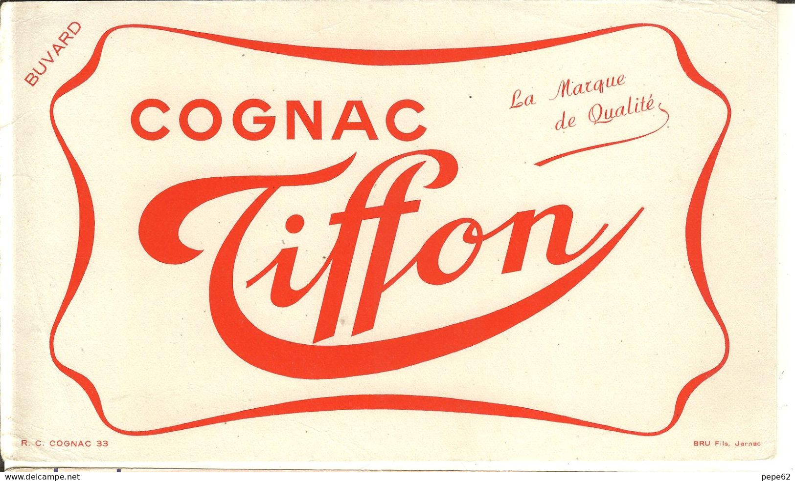 Cognac Tiffon---buvard  - - Liqueur & Bière