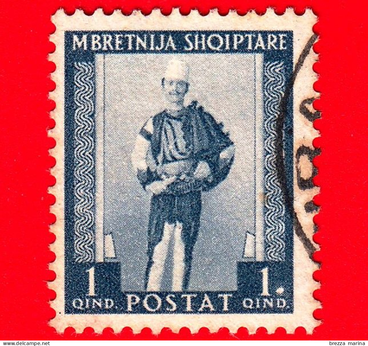 ITALIA - Usato - Occupazioni II Guerra Mond. ALBANIA - 1939 - Costume Albanese Del Nord - 1 Q - Albania