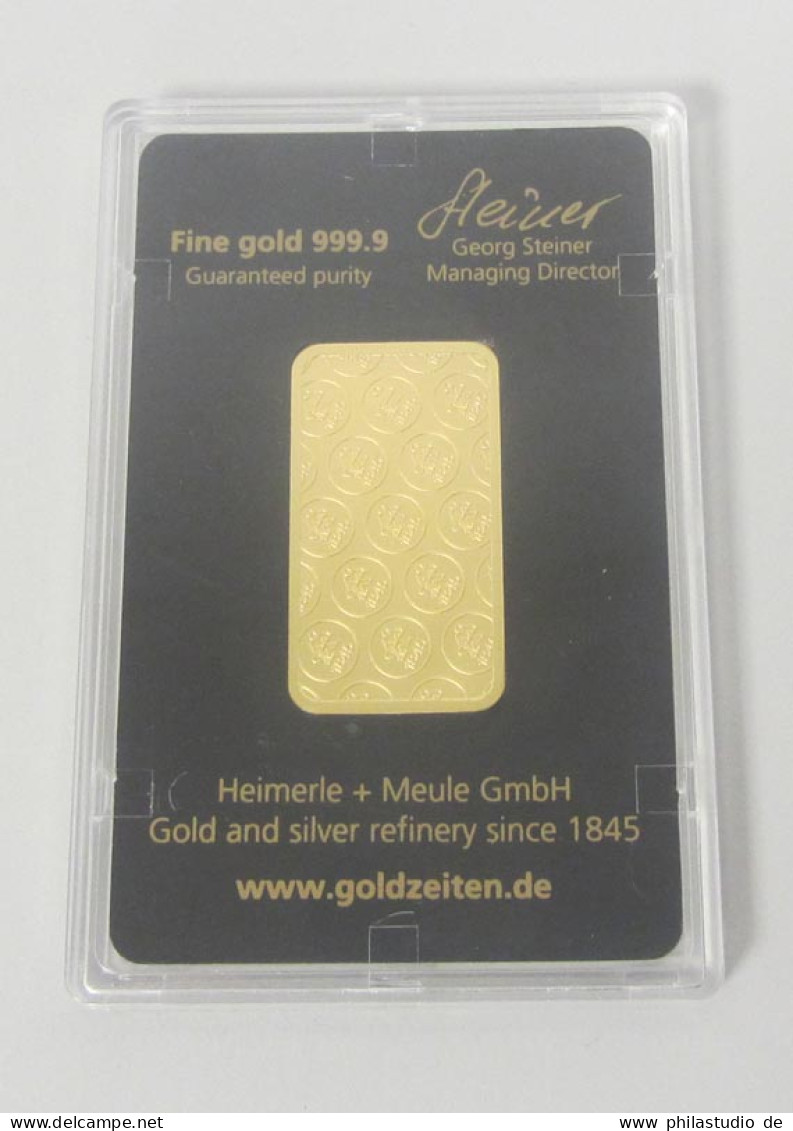 Goldbarren Heimerle + Meule 1 OZ Im Blister - Non Classés