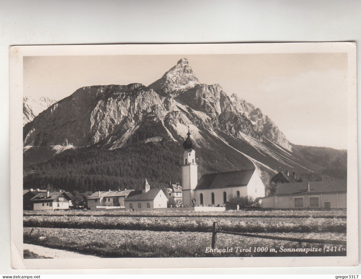 C8857) EHRWALD - Tirol - Sonnenspitze - KIRCHE Häuser  - FELDPOST 7.8.1941 - Ehrwald