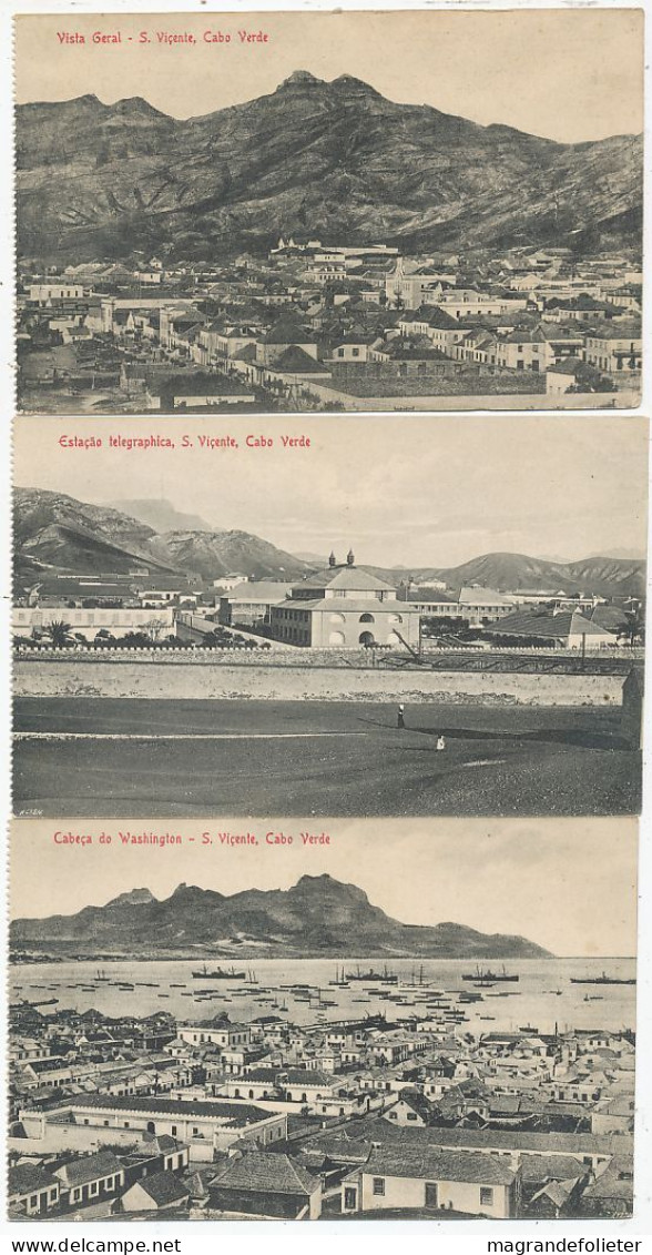 LOT 3 CPA CARTE POSTALE CAP VERT GABO VERDE S.VICENTE - Cap Vert