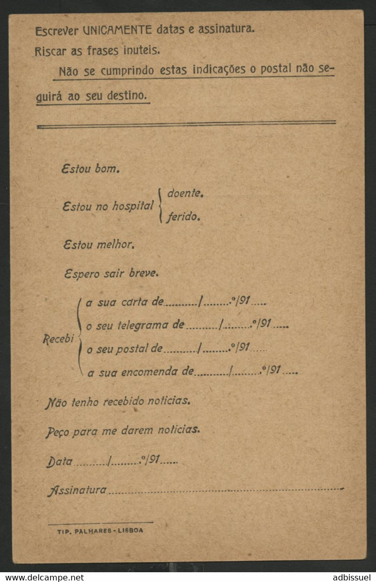 GUERRE 1914 - 1918 CORPO EXPEDICIONARIO PORTUGUES CORPS EXPEDITIONNAIRE PORTUGAIS - Briefe U. Dokumente