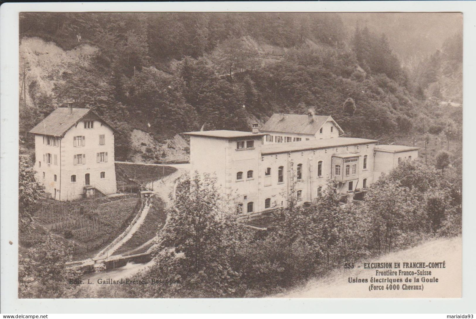 LE NOIRMONT - SUISSE - FRONTIERE FRANCO SUISSE - USINES ELECTRIQUES DE LA GOULE - Le Noirmont